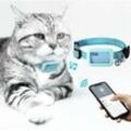 Tovbmup - Wasserdichtes Hundehalsband, GPS-Tracker, Bluetooth-Locator, Anti-Verlust-Halsband für Hunde und Katzen, Haustier-Locator für Katzen und