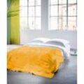 Plaid FLEURESSE "Plaid" Wohndecken Gr. B/L: 180 cm x 270 cm, gelb (lemon, gelb) Baumwolldecken