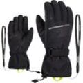 ziener Skihandschuhe "Gentian", wasserdicht, winddicht, Cordlock-System, schwarz, 7 1/2