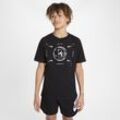Brooklyn Nets Nike NBA-Logo-T-Shirt für ältere Kinder (Jungen) - Schwarz