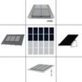 Mounting Systems - 2 reihiges Befestigungssystem für Solarmodule schwarz, Montage zur Hochkant Verlegung für 4 Module für Flachdach