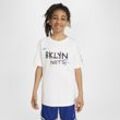 Brooklyn Nets City Edition Nike NBA-T-Shirt mit Logo für ältere Kinder - Weiß