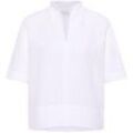 Linen Shirt Bluse in weiß unifarben, weiß, 36