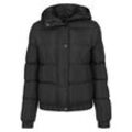 Winterjacke URBAN CLASSICS "Urban Classics Damen Ladies Hooded Puffer Jacket" Gr. L, schwarz (black) Damen Jacken Winterjacken