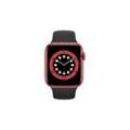 Apple Watch (Series 6) 2020 GPS + Cellular 40 mm - Aluminium Rot - Sportarmband Schwarz