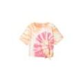 TOM TAILOR Mädchen Batik T-Shirt mit Bio-Baumwolle, orange, Batikmuster / Tie-Dye Effekt, Gr. 152