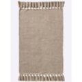 Teppich HEINE HOME Teppiche Gr. B/L: 70 cm x 140 cm, 3 mm, 1 St., grau (taupe) Baumwollteppiche