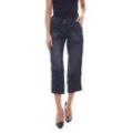 OPUS Caprihose OPUS Melva Jeans modische Damen Capri-Hose im Denim-Look und Five-Pocket-Style Alltags-Jeans Blau