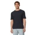 Marc O'Polo T-Shirt aus Bio-Baumwolle und Leinen, blau