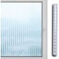 Sichtschutzfolie Bad Fenster Blickdicht Selbstklebend 3D Fensterfolie Spiegelfolie Streifen 90x300cm - Weiß - Tolletour