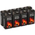 Markenlos - 8x 9V-Block Rauchmelder Batterie für Rauchwarnmelder Messgeräte Spielzeuge