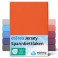 Comfort Jersey Spannbettlaken Orange 180x200 cm - 200x200 cm - Orange - Etérea