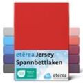 Comfort Jersey Spannbettlaken Rot 180x200 cm - 200x200 cm - Rot - Etérea