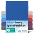 Comfort Jersey Spannbettlaken Blau 180x200 cm - 200x200 cm - Blau - Etérea