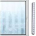 Sichtschutzfolie Bad Fenster Blickdicht Selbstklebend 3D Fensterfolie Spiegelfolie Streifen 60x200cm - Weiß - Tolletour