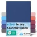 Comfort Jersey Spannbettlaken Marine 180x200 cm - 200x200 cm - Marine - Etérea