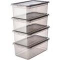 keeeper Aufbewahrungsbox 5,6 L mit Deckel Grau 19,5 (B) x 33 (T) x 22 (H) cm