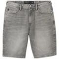 TOM TAILOR DENIM Herren Loose Jeans Shorts, grau, Uni, Gr. XL