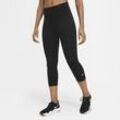 Nike One Capri-Leggings mit halbhohem Bund für Damen - Schwarz