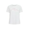 T-Shirt mit Print - Weiss - Gr.: L