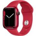 Apple Watch (Series 7) 2021 GPS + Cellular 41 mm - Aluminium Rot - Sport loop Rot