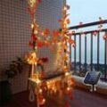 Solar-LED-Lichterkette, Halloween-Ahornblatt-Lichterkette, Simulations-Blatt-Lichterkette, Gartenfest-Dekoration Hiasdfls