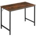 Schreibtisch Jenkins - Industrial Holz dunkel, rustikal, 100 cm