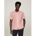 Tommy Hilfiger Kurzarmhemd FLEX POPLIN RF SHIRT S/S mit Hemdblusenkragen, rosa