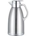 Thermoskanne 2,3L Isolierkanne Teekanne Thermosflasche Kaffeekanne Silber