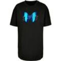 Merchcode T-Shirt Merchcode Damen Ladies Butterfly Blue Oversized Boyfriend Tee (1-tlg), schwarz