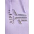 Hoodie ALPHA INDUSTRIES "ALPHA Women - Hoodies 3D Logo Hoody Wmn" Gr. XS, lila (pale violet) Herren Sweatshirts -jacken