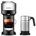 Nespresso Vertuo Next Deluxe Pure Chrome & Aeroccino 4 Vertuo Kaffeemaschine