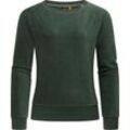 Ragwear Sweater Johanka Velvet Stylischer Damen Pullover in Cord-Optik, grün