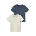 2 Kinder-T-Shirts - Weiss/Gestreift - Kinder - Gr.: 86/92