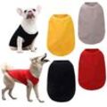 Amirror Smart Ug - 4er-Pack einfarbige Hunde-T-Shirts, unbedruckt, Haustierkleidung, weiche, atmungsaktive Baumwollhemden, Weste,