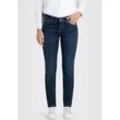 Slim-fit-Jeans MAC Gr. 38, Länge 32, blau (new basic wash) Damen Jeans Röhrenjeans