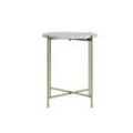 Beistelltisch rund Terrazzo und goldfarbenes Metall D40 cm MEZZO