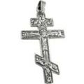 Gallay Kreuzanhänger 30x18mm russisch-orthodoxes Kreuz geschwärzt Silber 925 (1-tlg)