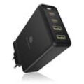 ICY BOX IB-PS104-PD, 4 Port Steckerladegerät mit Power Delivery 3.0 und GaN unterstützung