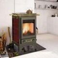 Fireplace Florenz Kaminofen Stahl Schwarz / Keramik Bordeaux / A