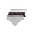 Tommy Hilfiger Underwear Slip 3P BRIEF (Packung, 3-St., 3er-Pack) mit Logo-Elastikbund, bunt|grau|schwarz|weiß