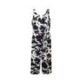 TOM TAILOR Damen Leinen Overall mit Print, blau, Allover Print, Gr. 36