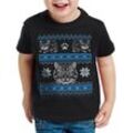 style3 Print-Shirt Kinder T-Shirt Kitten Christmas Jumper kater samtpfote x-mas pulli weihnachtsbaum