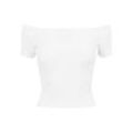 URBAN CLASSICS T-Shirt Urban Classics Damen Ladies Off Shoulder Rib Tee (1-tlg), weiß