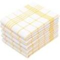 5er Set Geschirrtücher Baumwolle 50x70 cm gelb-weiß