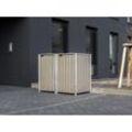 HIDE Dänemark Mülltonnenbox, für Mülltonnen bis 240 Liter, Holz, mit Tür und Klappdeckel