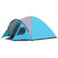 Portal Outdoor Kuppelzelt Zelt für 4 Personen Bravo blau wasserdicht Familienzelt Camping