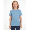 Tommy Hilfiger T-Shirt BOYS BASIC CN KNIT Kinder Kids Junior MiniMe, blau