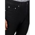 John Devin Straight-Jeans mit Knopfleiste, schwarz