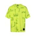 BOSS Green T-Shirt Herren Baumwolle Rundhals bedruckt, limone